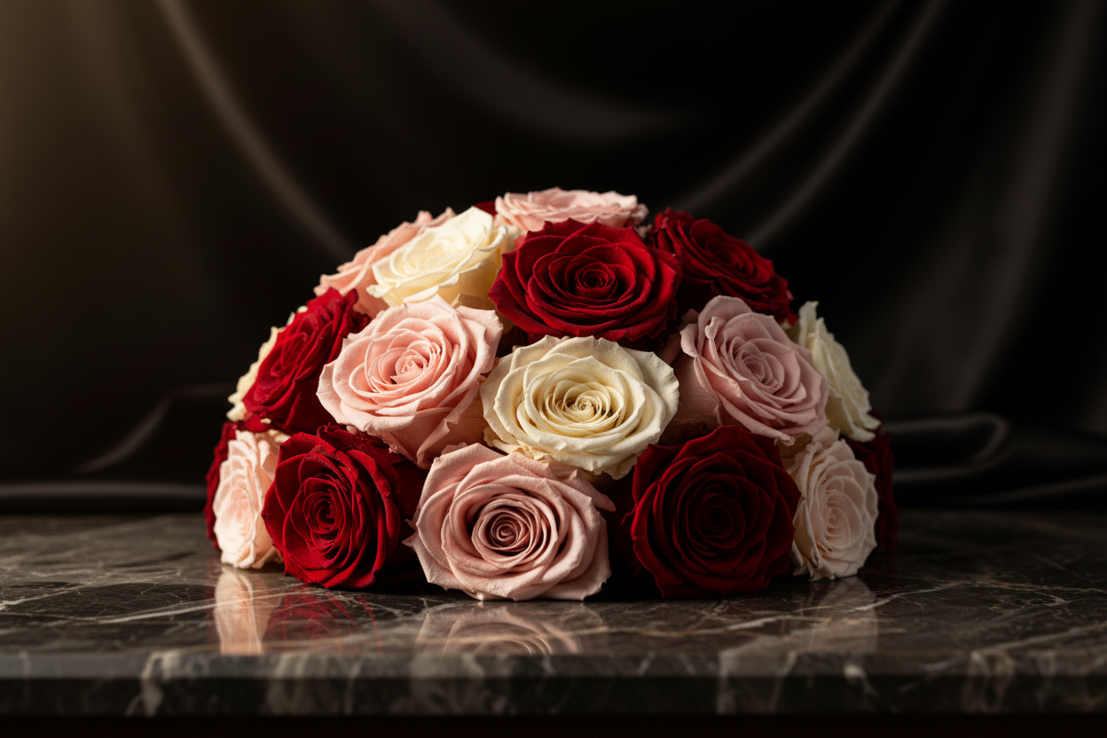 Rosa Nova — Bannière panoramique roses éternelles